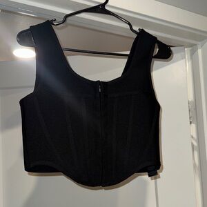 Black Sleeveless Crop top corset